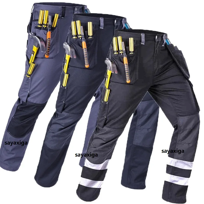 2024cargo Pants Men's Casual Working Pants Fashion Pantalon Homme Streetwear Trousers Hi Vis Outdoor Electric Worker Pants M-5xl