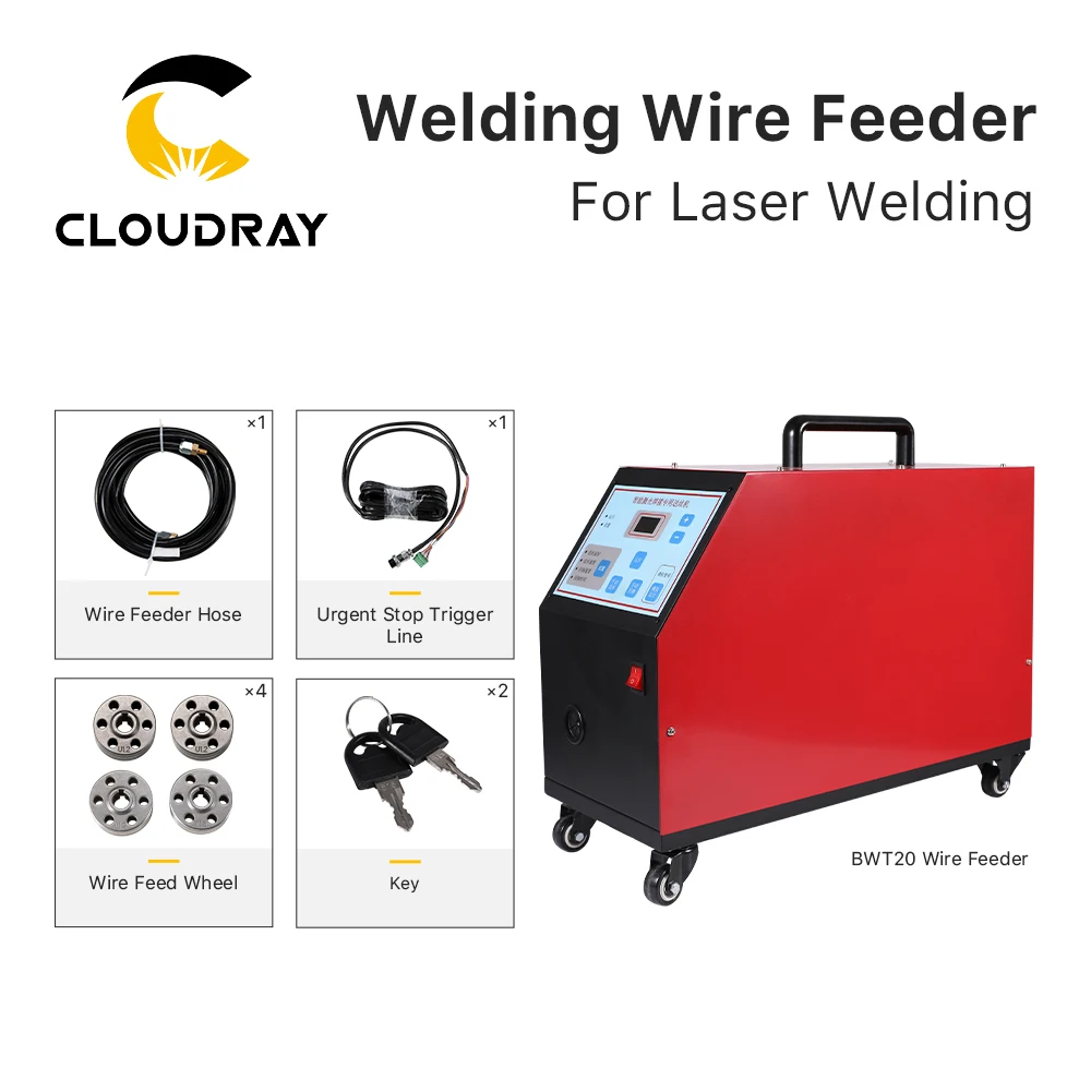 Cloudray Auto-Welding Wire Feeder SS-BWT20 DC24V 200W Dia.0.8/1.0/1.2/1.6mm Wire 0.5-18m/min Welding Speed for Welding Machine