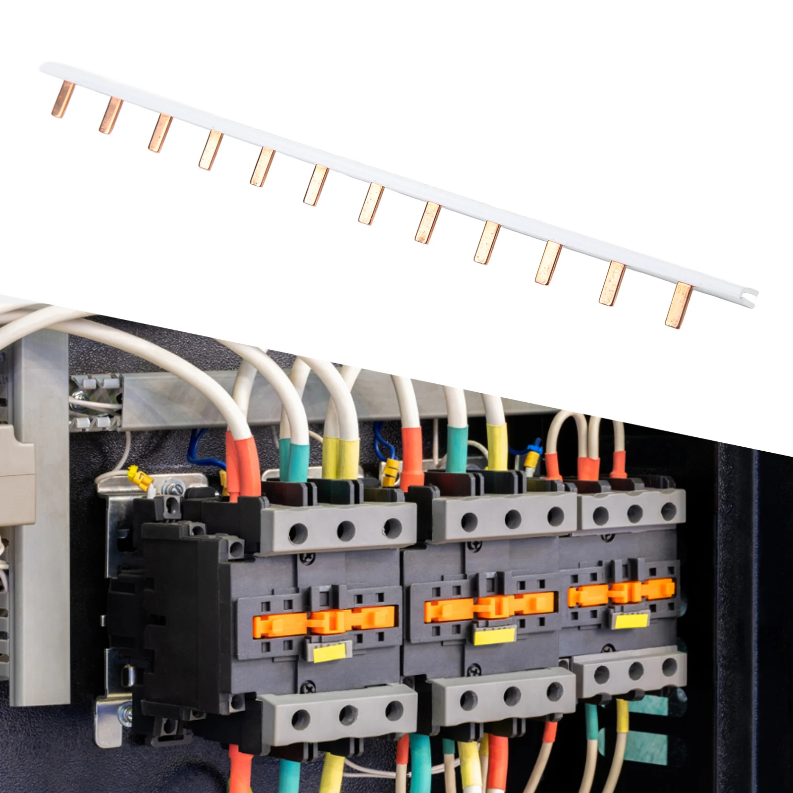 ZK40 Circuit Breaker Buss Bar Combing Terminal Block Pure Copper PVC for Schools Hospitals Hotels Home12 Channel