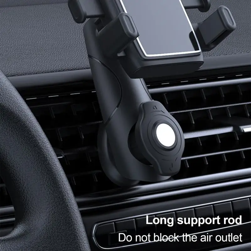 Support de téléphone pour évent de voiture, support de téléphone pour évent de voiture, support de téléphone pour voiture, rotation à 360 degrés, absorption des chocs robuste