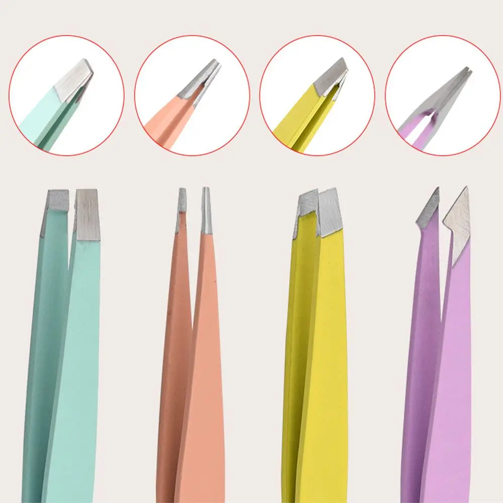 

Steel Slanted & Tip Point Makeup Tools Hair Removal Beauty Eye Brow Clips Eyebrow Tweezer Eyebrow Trimmer Fine Hairs Puller
