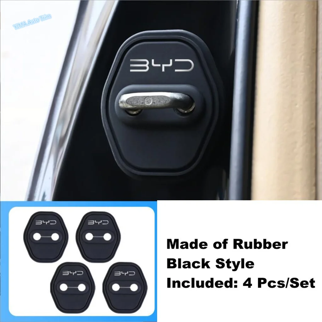 For BYD Seal U Sealion 6 2024 2025 Door Mute Damping Cushion Silicone Door Lock Buckle Car Door Anti-collision Protective Cover