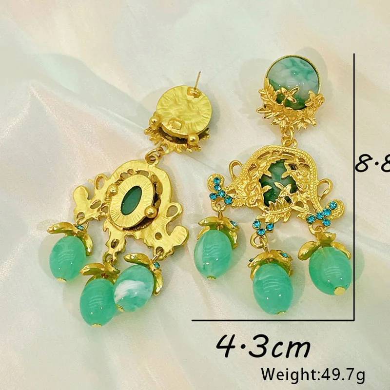 Vintage Drop Long Earrings Tassels Dangle Earrings Gift for Women Wedding Party Jewelry Accessory image 6