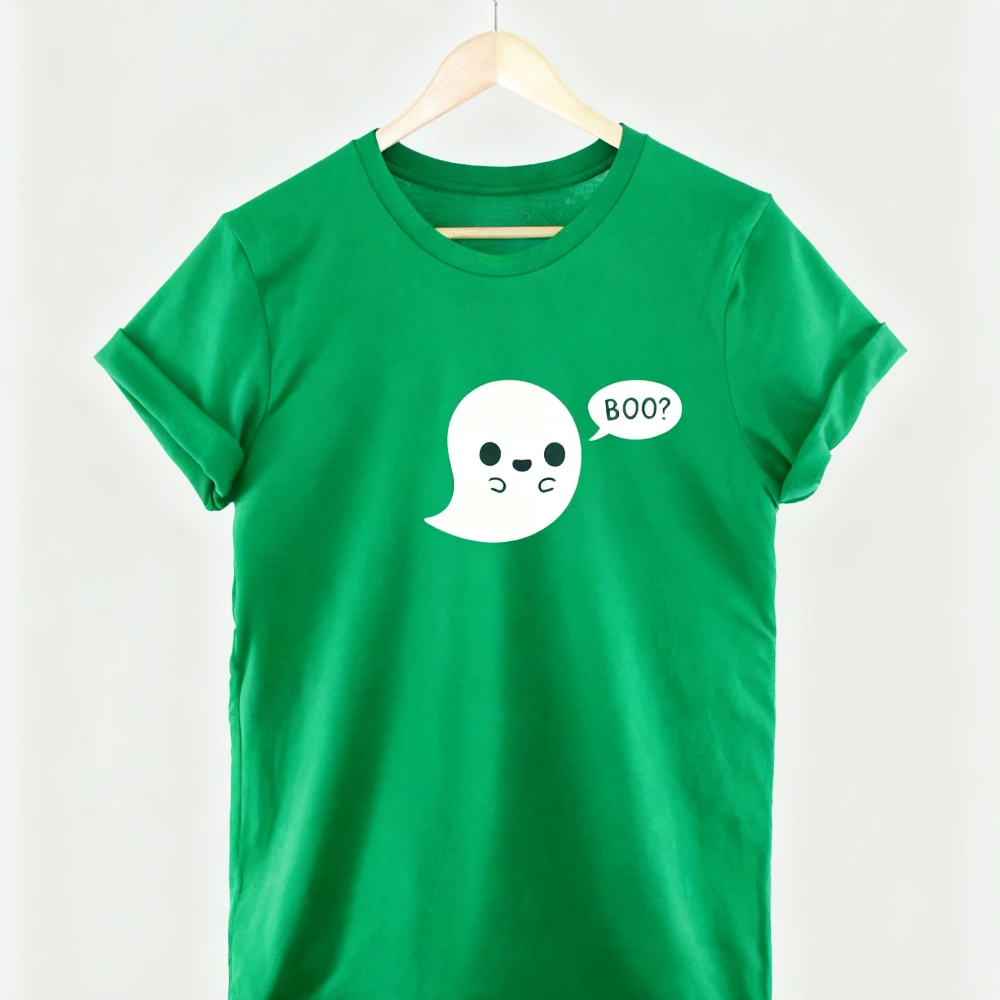 Boo هالوين لطيف شبح تي شيرت مطبوع بلايز بسيطة الإرهاب Crewneck القمم امرأة رجل القطن جديد وصول مضحك شبح التي شيرت