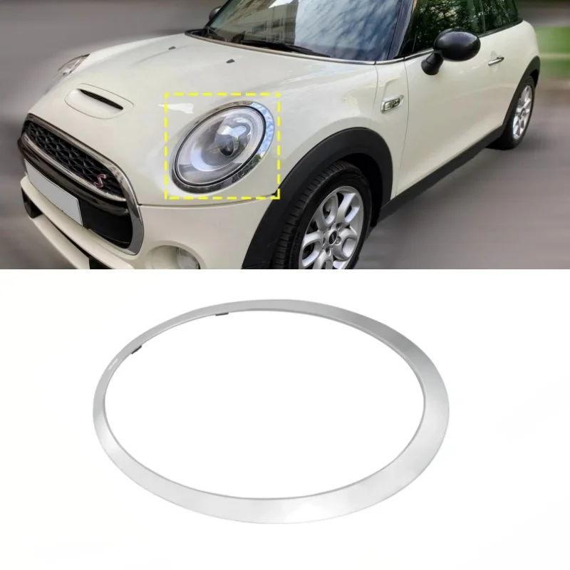 

Left Right Chrome Headlight Styling Trim Ring Bezel For BMW Mini Cooper F55 F56 F57 13-19 Exterior Protection O/S 51137300632