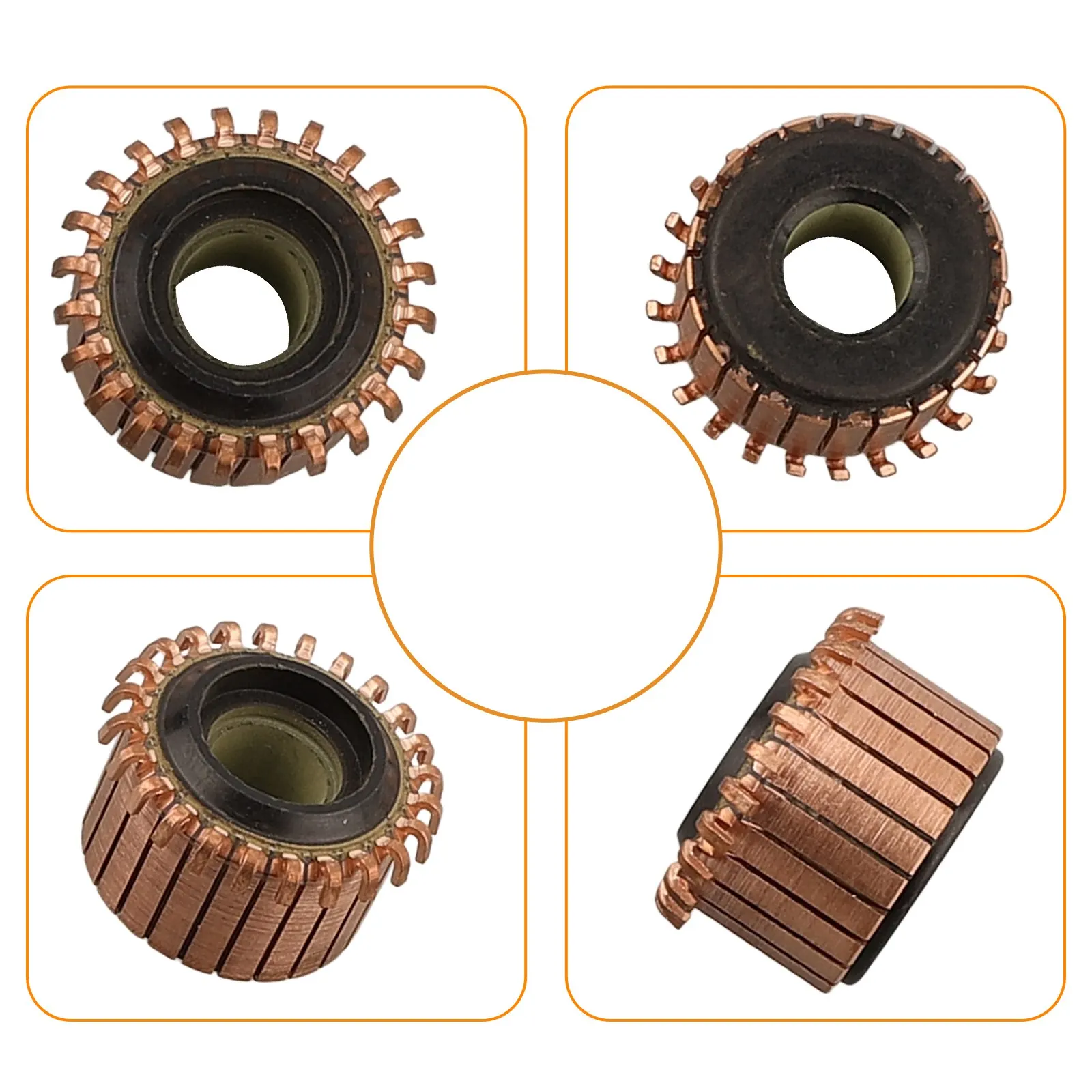 1Pc 28.5 X11.5 X18(21) Mm 24P Teeth Copper Hook Type Electrical Motor Commutator 28.5*11.5*18（21）mm Precise Design: