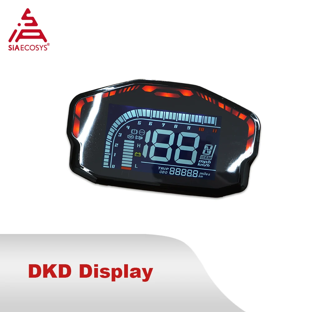 عداد لوحة القيادة الرقمي SIA DKD LCD-M مع LIN/CAN-BUS، عرض عداد السرعة للدراجات النارية الكهربائية، مقاوم للماء