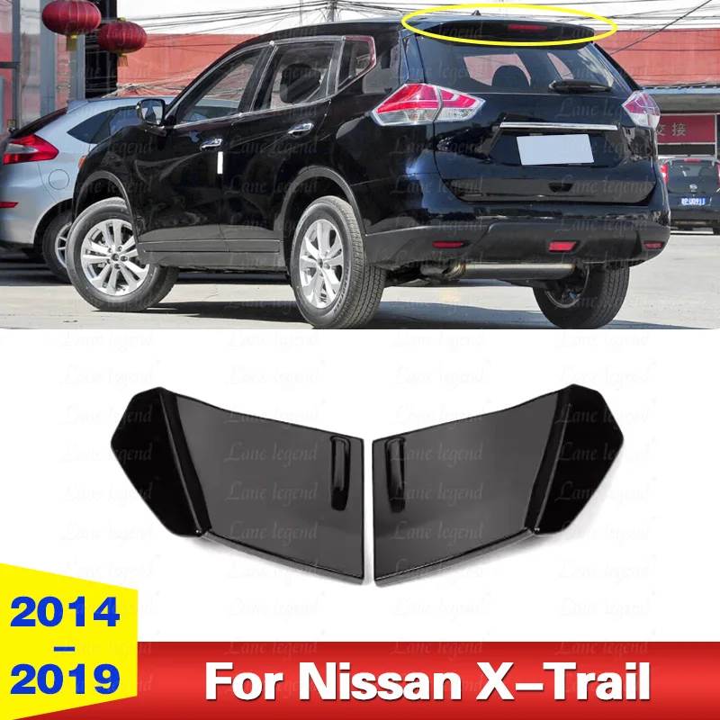 2PCS For Nissan X-TRAIL 2014-2019 Roof Spoiler Wing ABS Material Car Rear Window Decoration Accessories Tail Fin X-TRAIL