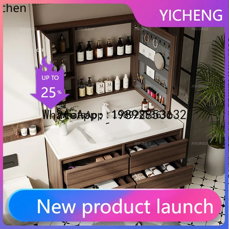 Picture 3: Medieval walnut ceramic integrated basin bathroom cabinet combination bathroom washstand bathroom wash