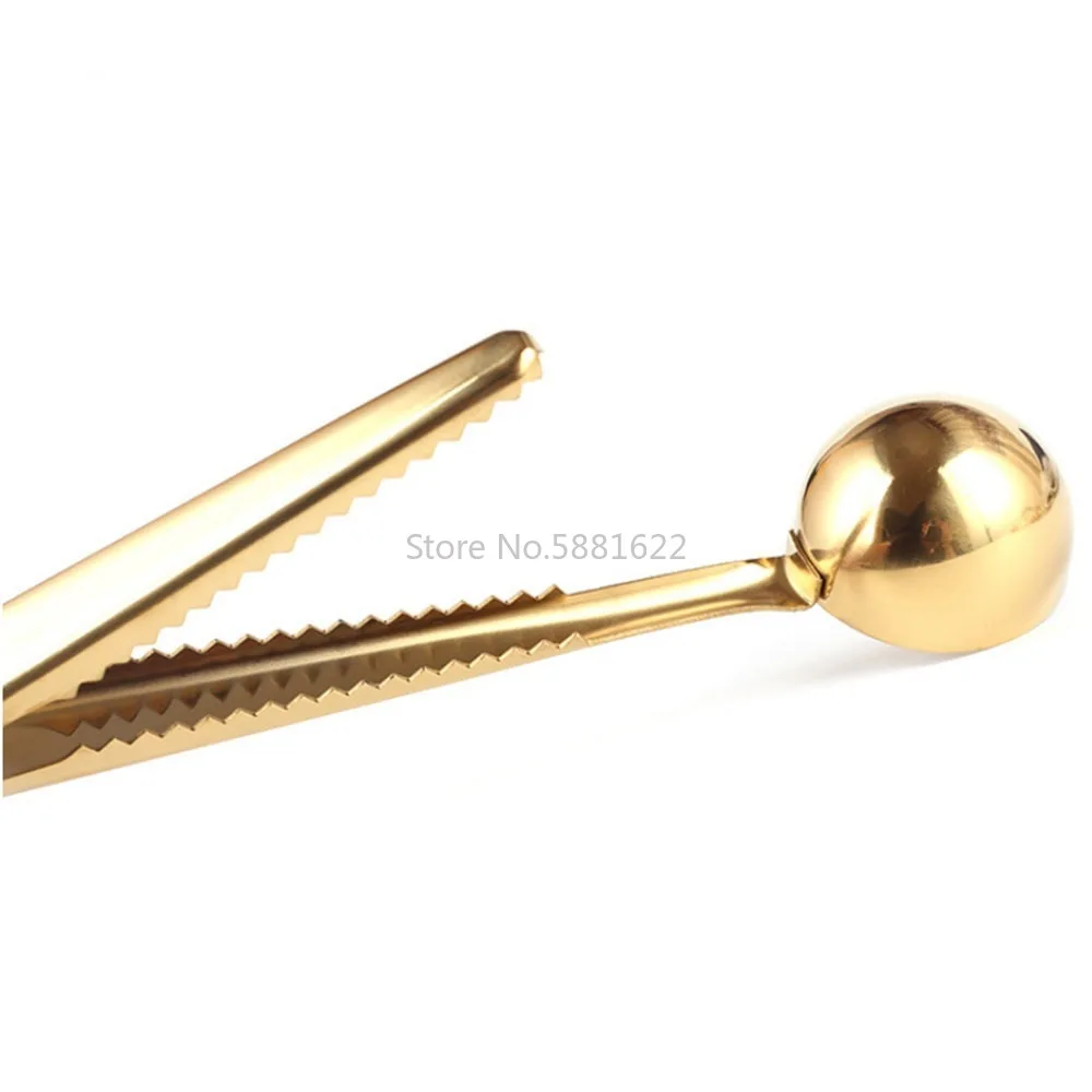 Two-in-one Stainless Steel Coffee Spoon Sealing Clip Kitchen Gold Accessories Recipient Cafe Expresso Cucharilla Decoration