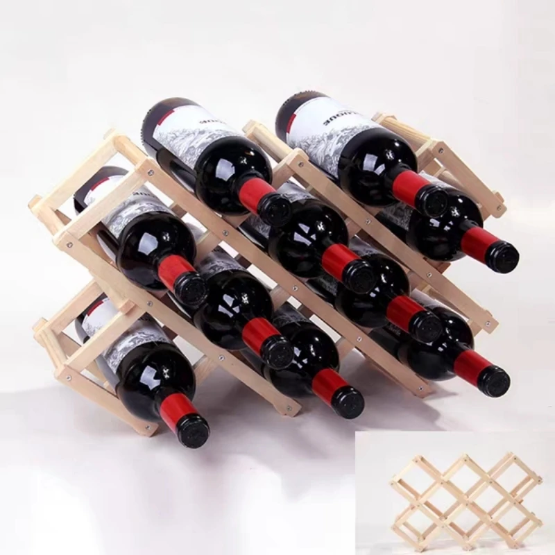 Wooden Red Wine Rack 3/6/10 Bottle Mount Kitchen Holders Exhibition Organizer