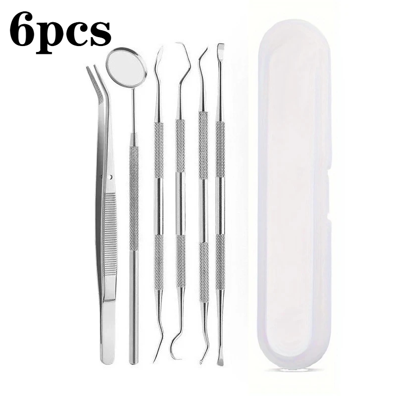 7 مرآة الأسنان المنجل الجير قشارة الأسنان اختيار ملعقة معدات مختبر الأسنان طبيب الأسنان هدية العناية بالفم أدوات تنظيف الأسنان #2
