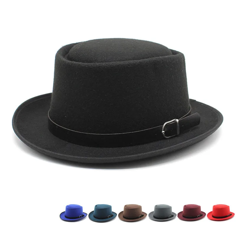 

New European And American Style Billycock Fur Felt Hat European And American Style British Gentleman Hat Casual Bowler Hat