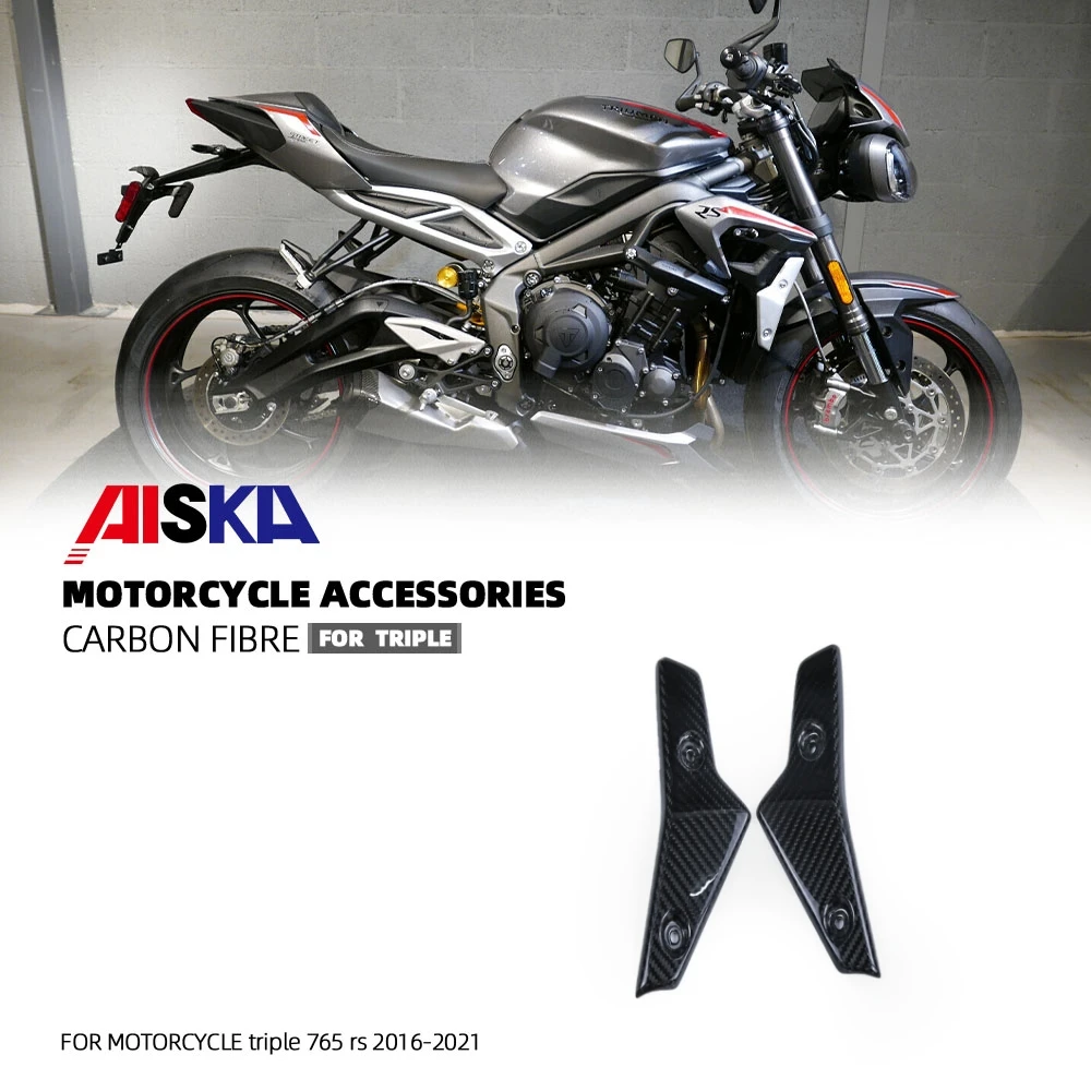 

For Triumph Street Triple 765RS 765 RS 3K Carbon Fiber Motorcycle Accessories Outer Radiater Covers Side Panels 2020 2021 2022