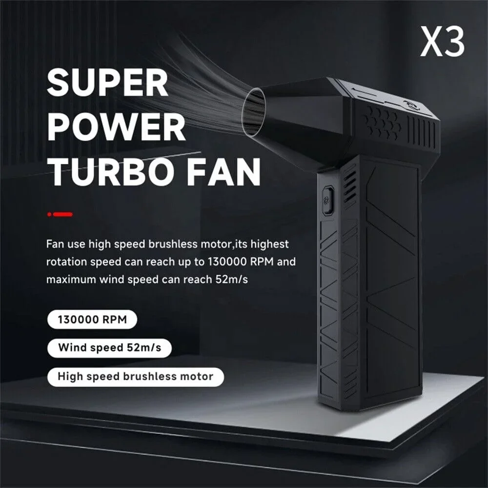 130000rpm Mini Compressed Air Duster Portable Hand Held Fan Electric Small Blower Mini Jet Turbo Fan Jet Fan For Clean