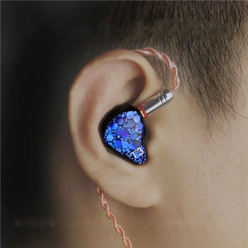 TONEKING T3 3BA 무빙 아이언 하이브리드 Hifi 음악 오디오 파일 이어폰 이어폰 모니터 MMCX 6N 단결정 구리 케이블 이어폰