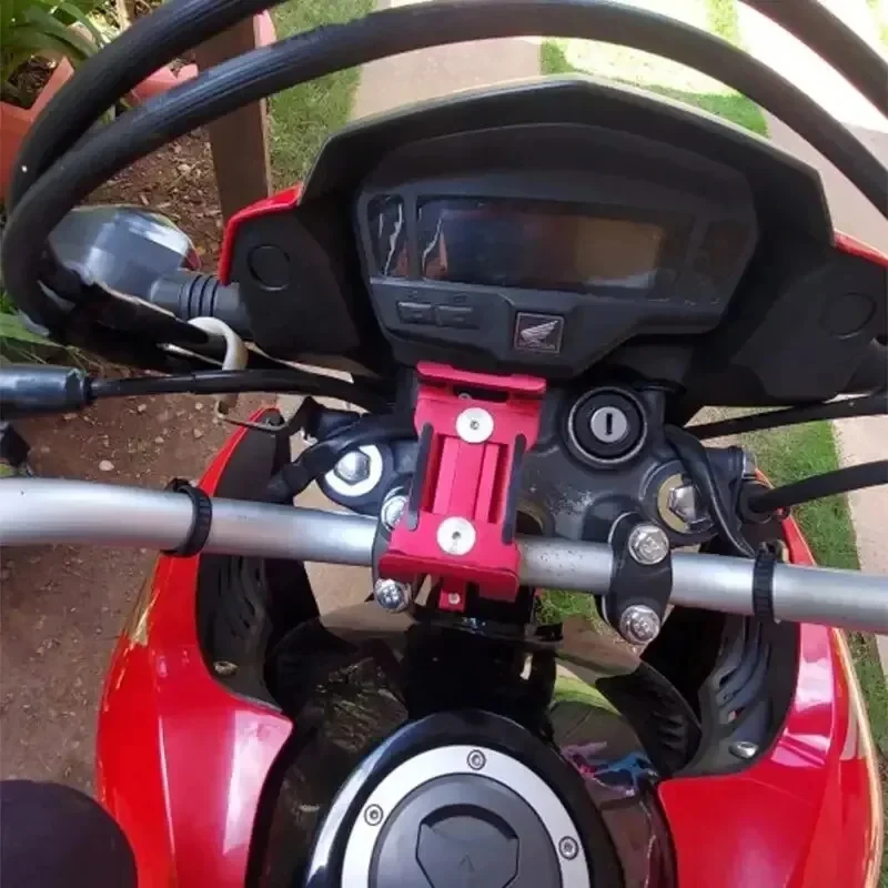 Metall Motorrad Fahrrad Telefon Halter Aluminium Legierung Anti-rutsch Halterung GPS Clip Universal Fahrrad Ständer Unterstützung für Alle Smartphones – Detail 13