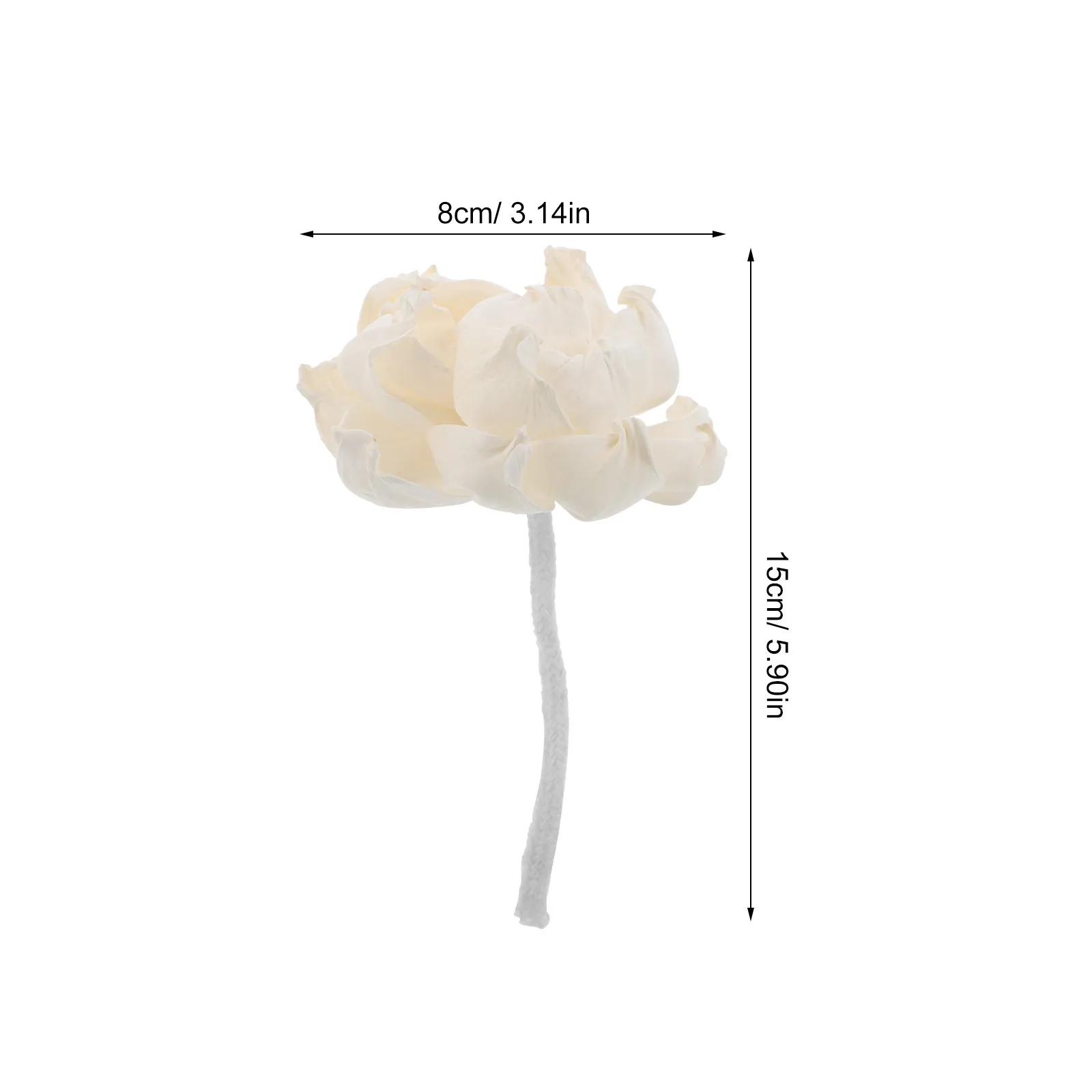 4Pcs Flower Aromatherapy Diffuser Peony Design Rice Paper Decorative Sticks Home Office Bedroom Scented Essential Oil Diffuser