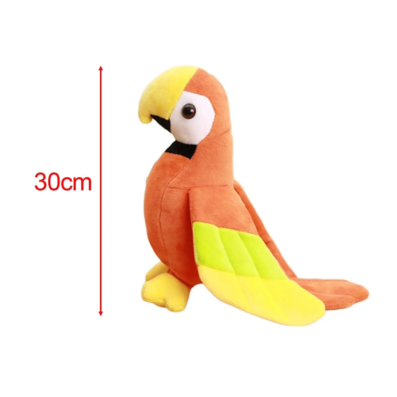 Figura de loro de peluche de dibujos animados, pájaro de juguete, Animal relleno para recuerdos de fiesta