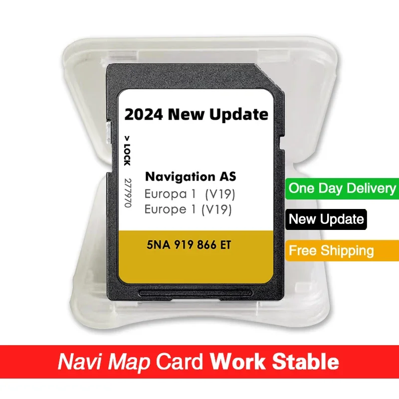 Genuine for VW V19 AS Europe Sat Nav SD Card Software Navi 5NA919866ET 32GB Naving Map Card