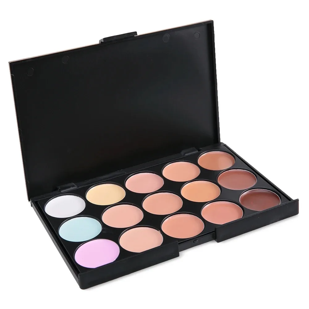 POPFEEL Palette di correttori a 15 tonalità, conceal di correzione, occhiaie, cicatrici da Acne, trucco viso schiarente disponibile in 3 tonalità