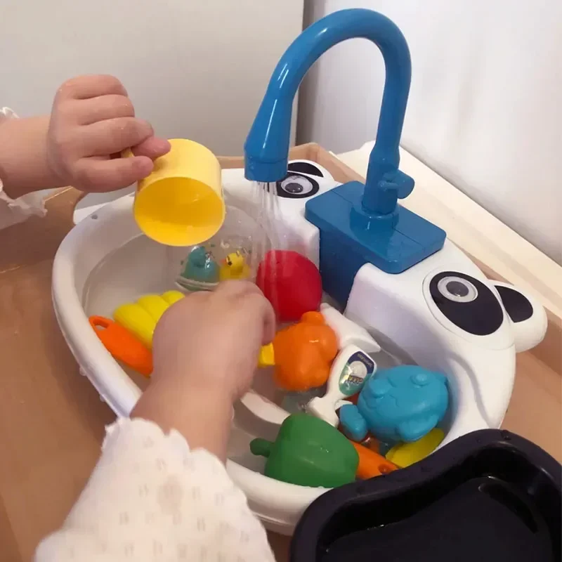 Kinder Spielen Küche Spielzeug Wasser Pretend Spielen Haus Kinder Können Ablassen Waschbecken Waschbecken Kinder Küche Set Spielzeug für Mädchen Jungen geschenke