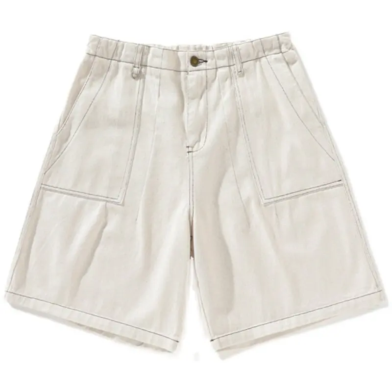 

Workwear Style Sports Five-inch Short Pants Straight-cut Casual Pants Men's Fashion Versatile Fabric Beach Pants