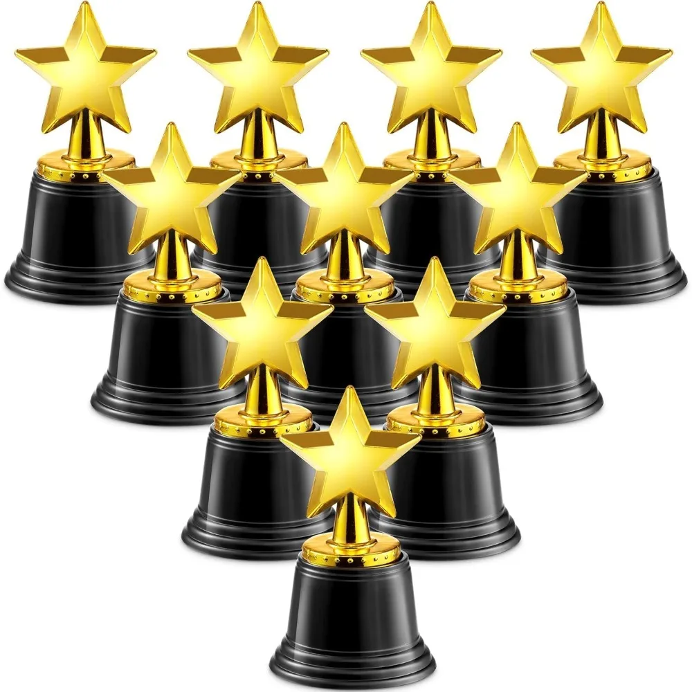 2-20 trophées étoiles dorées de 4,5 pouces, récompenses pour compétitions sportives, cadeaux pour enseignants, décorations de fête, cadeaux pour adultes