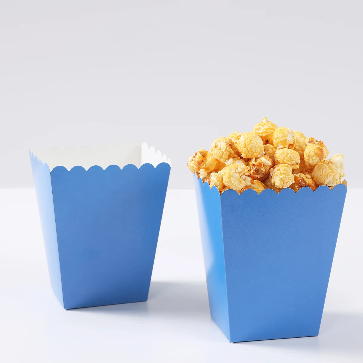 10 unids/lote cajas de palomitas de maíz decoración de fiesta temática de Color sólido para niños feliz cumpleaños Navidad boda fiesta suministros de baño de bebé