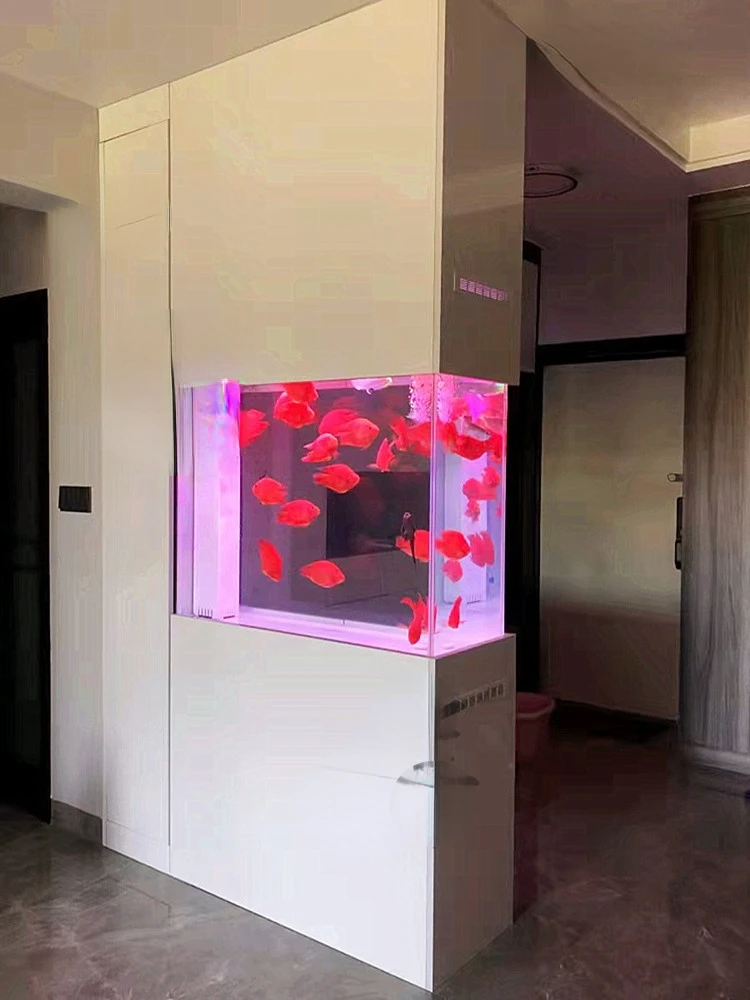 Living Room Partition Hallway Customized Fish Tank Screen Fish Tank Background Wall Body Fish Tank Customized Fish Tank