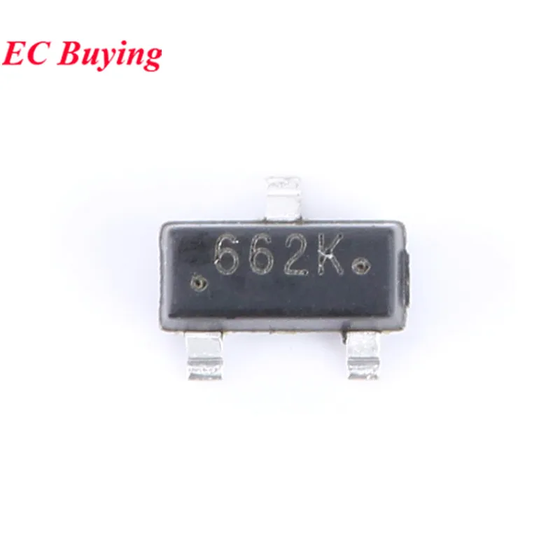 100Pcs/5pcs SC662K 662K SC662K-3.3V SOT-23 250mA Low Dropout Voltage Regulator Chip IC