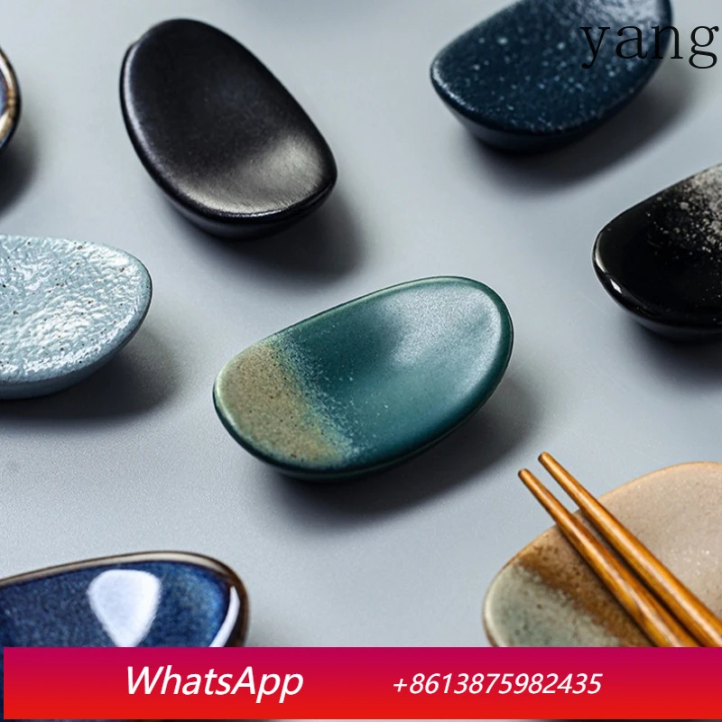 LMM ceramic kiln-changed chopstick rack, retro home high-value ingot chopstick holder, restaurant chopstick rack