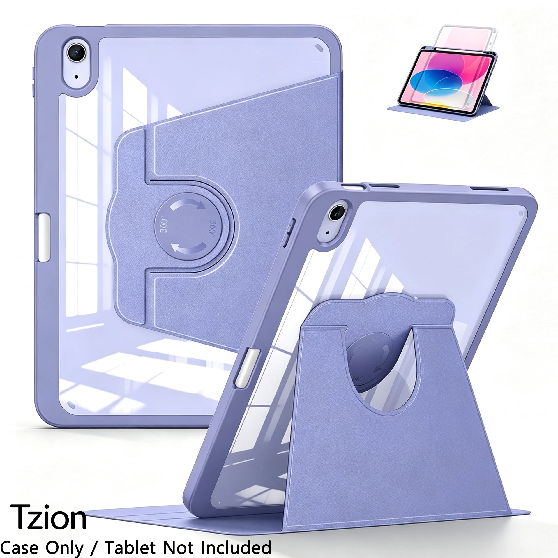 Für Apple iPad mini Air Pro 8.3 9.7 10.2 10.5 10.9 11 12.9 13 M2 6., 7., 8., 9., 10., 11. Generation 360-Grad-Drehbare Tablet-Hülle