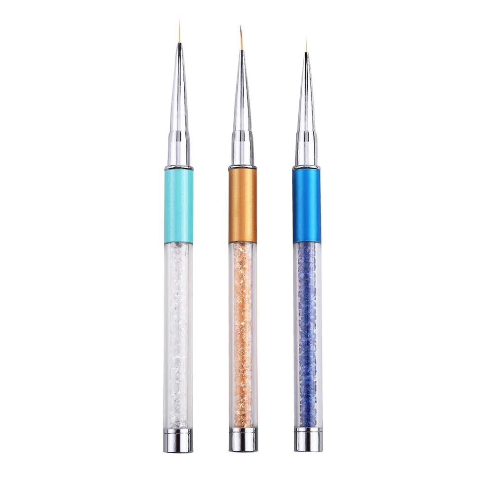 

Набор из 3 кистей для рисования на ногтях, тонких художественных кистей и палочек для точечной росписи ногтей