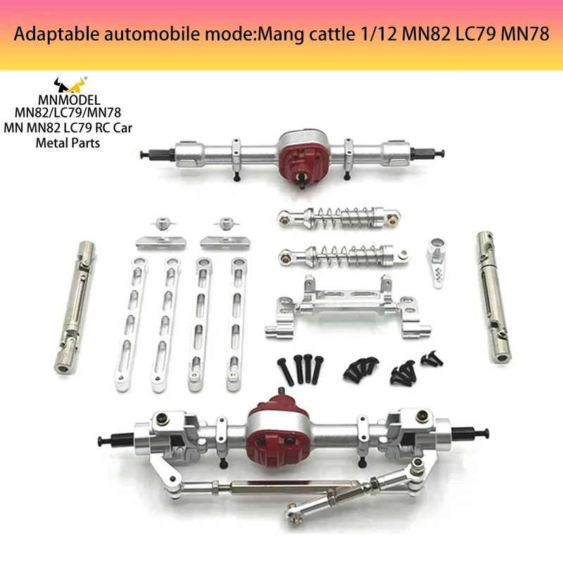 

MN82 LC79 MN78 Four-wheel Drive Off-road Remote Control Truck Parts Metal Upgrade Front and Rear Assembly Kit