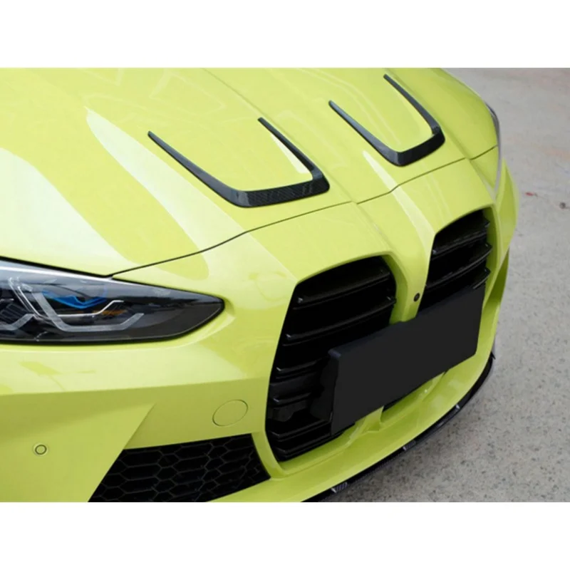 

Подходит для модифицированного кузова BMW M3 M4 G80 G81, 2021 + BMW, высококачественное вентиляционное украшение капота двигателя из углеродного волокна.
