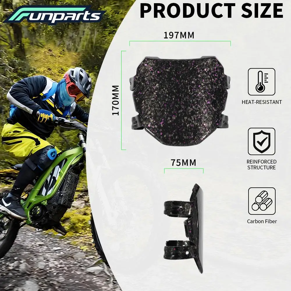 لوحة رقم ترخيص الدراجة النارية من ألياف الكربون لـ Talaria Sting Surron Lightbee S X ملحقات الدراجة الكهربائية Funparts