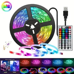 USB 3keys LED Strip Lights TV Background Lighting Colorful RGB 5050 Infrared Remote Long Distance Control Neon Light for Home