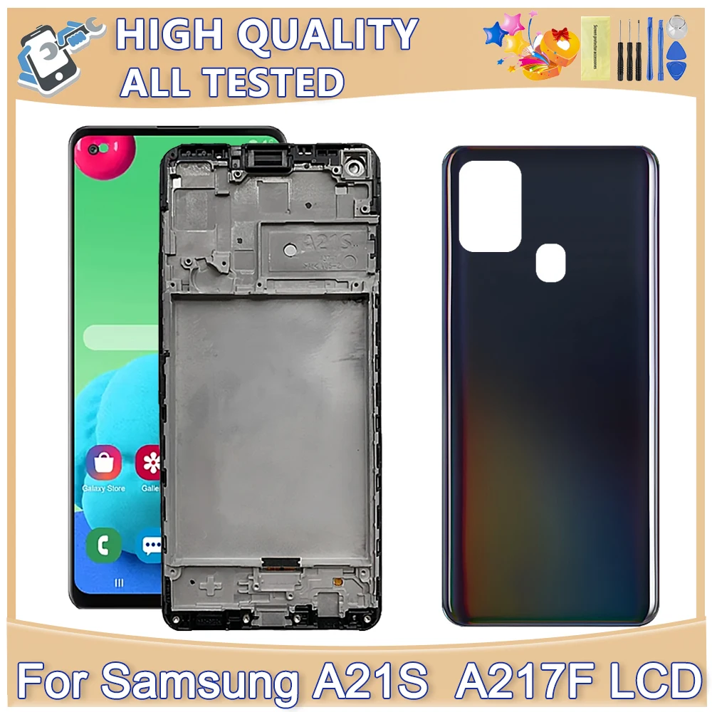 

6.5"TFT Tested For Samsung Galaxy A21S A217 A217F LCD Display Touch Screen Digitizer With Frame Department