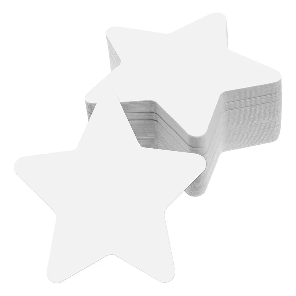 100pcs Star Paper Cutting White Stars Decorations for Bulletin Board Classroom Wall Spring Decor Cutouts Paper Stars