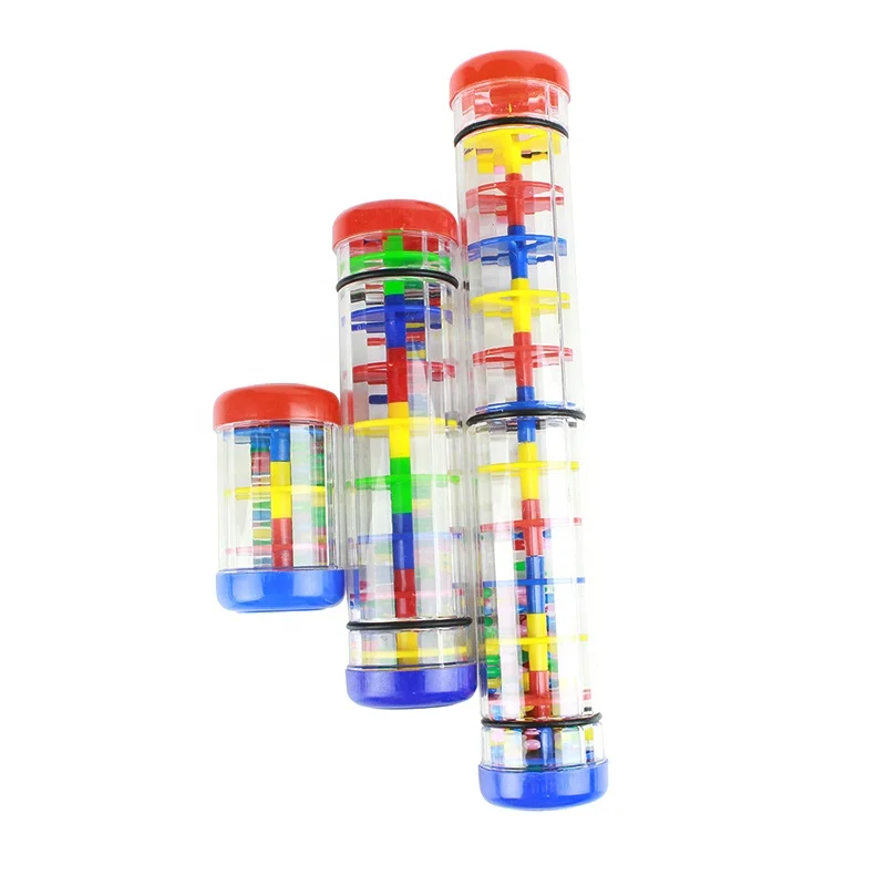 Plastic Rainmaker Musical Instrument For Babies, Colorful Rain Stick Baby Rattle & Shaker Toys, Rain Shaker for Early Education