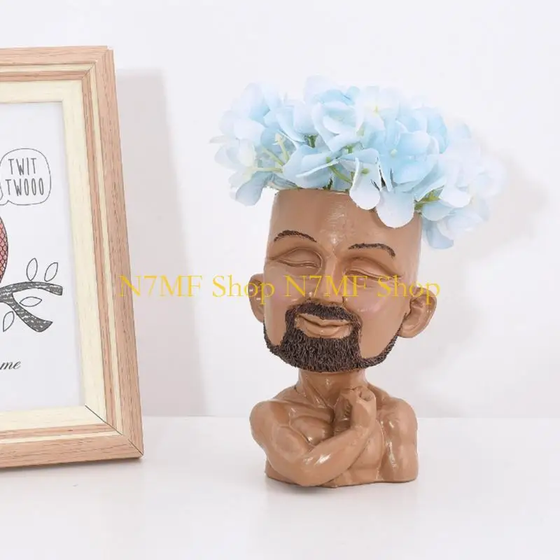 

N7MF Muscle Man Держатель ручки цветочный горшок силиконовые формы DIY