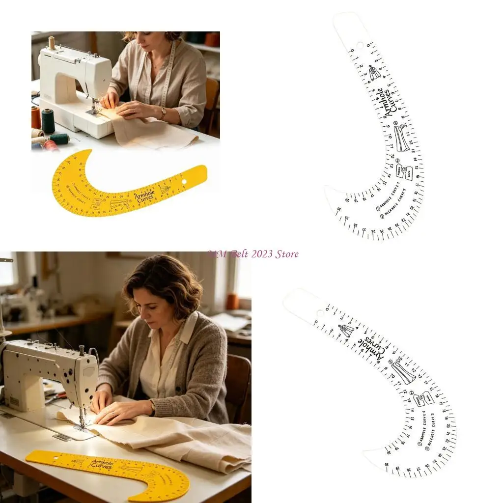 49ME Sewing Ruler Acrylic French Curved Pattern Ruler For Clothing Pattern Drafting