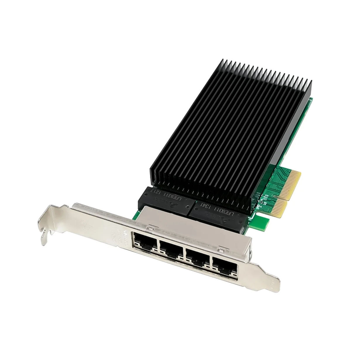 New Tech 2.5G Gigabit Network Card 4 Port RJ45 for I226 Chip PCI-E X4 Server Gigabit Ethernet NIC I226-T4 for Desktop