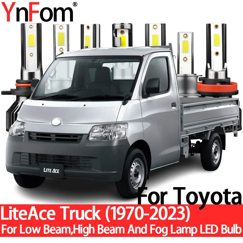 YnFom For Toyota LiteAce Truck 1970-2023 Special LED Headlight Bulbs Kit For Low Beam,High Beam,Fog Lamp,Car Accessories