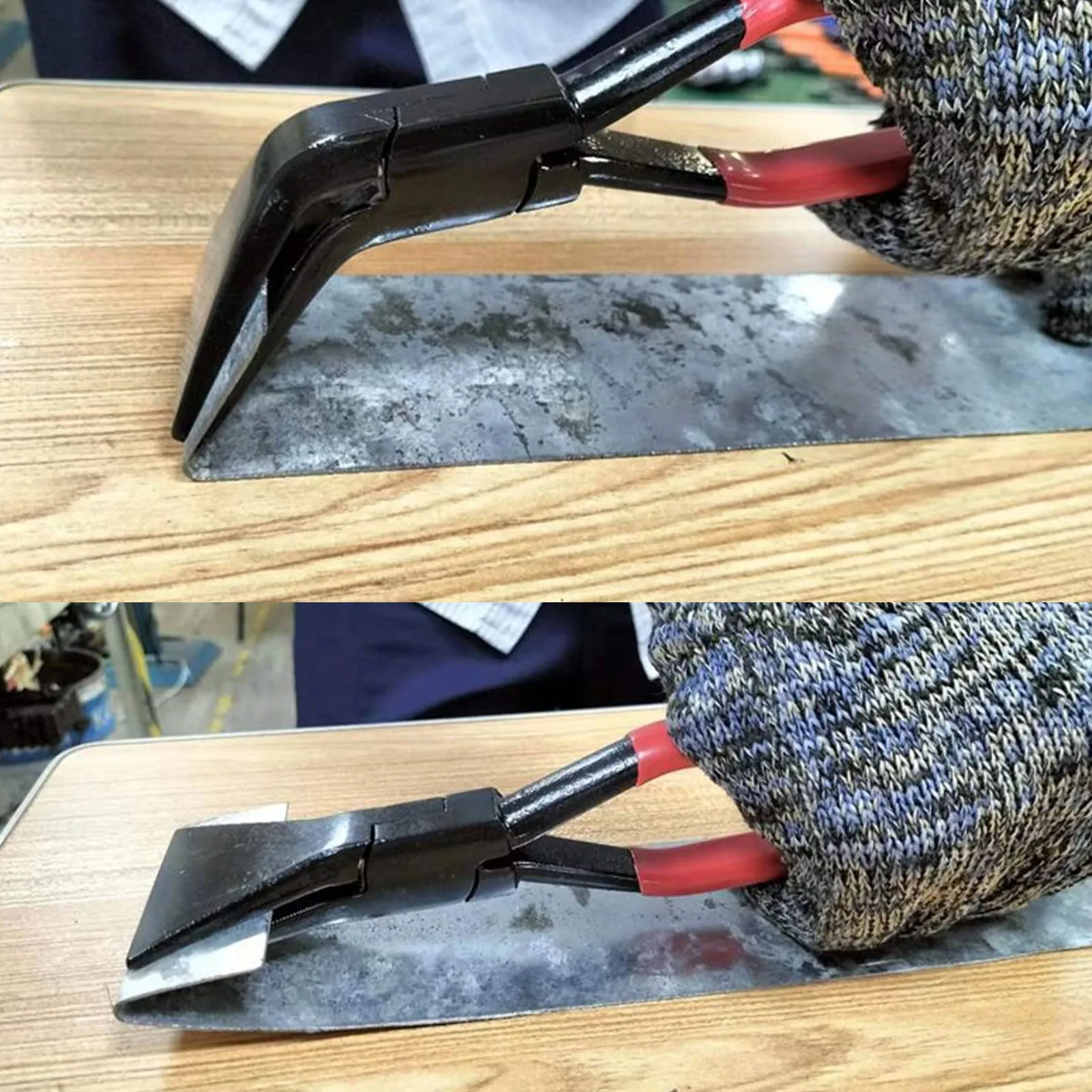 Pinza piegatubi in metallo costruita con ganasce da 45/90 gradi Le sigillatrici manuali hanno una larghezza di 2,36 pollici Materiale in acciaio ad alto tenore di carbonio Ganascia dritta