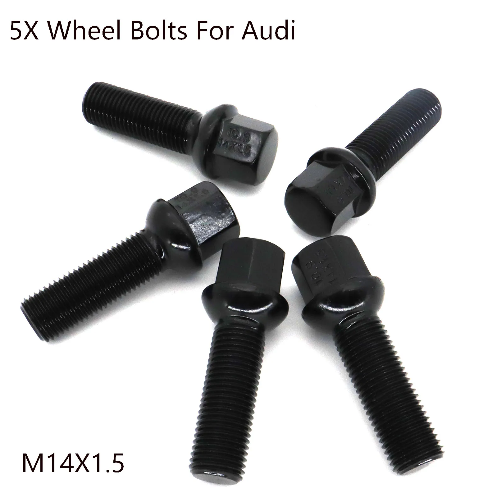 5X For Mercedes-Benz A35 A45 B180 B200 Audi A1 A3 A5 VW Passat Scirocco Touran Car M14×1.5 60mm Wheel Bolts Car Stud Accessories