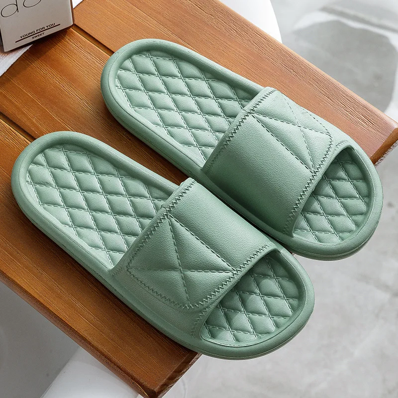 Fashion Concise Women Slippers New Summer Home Flat Lightweight Eva Bathroom Slippers Comfort Massage Women Indoor Slides