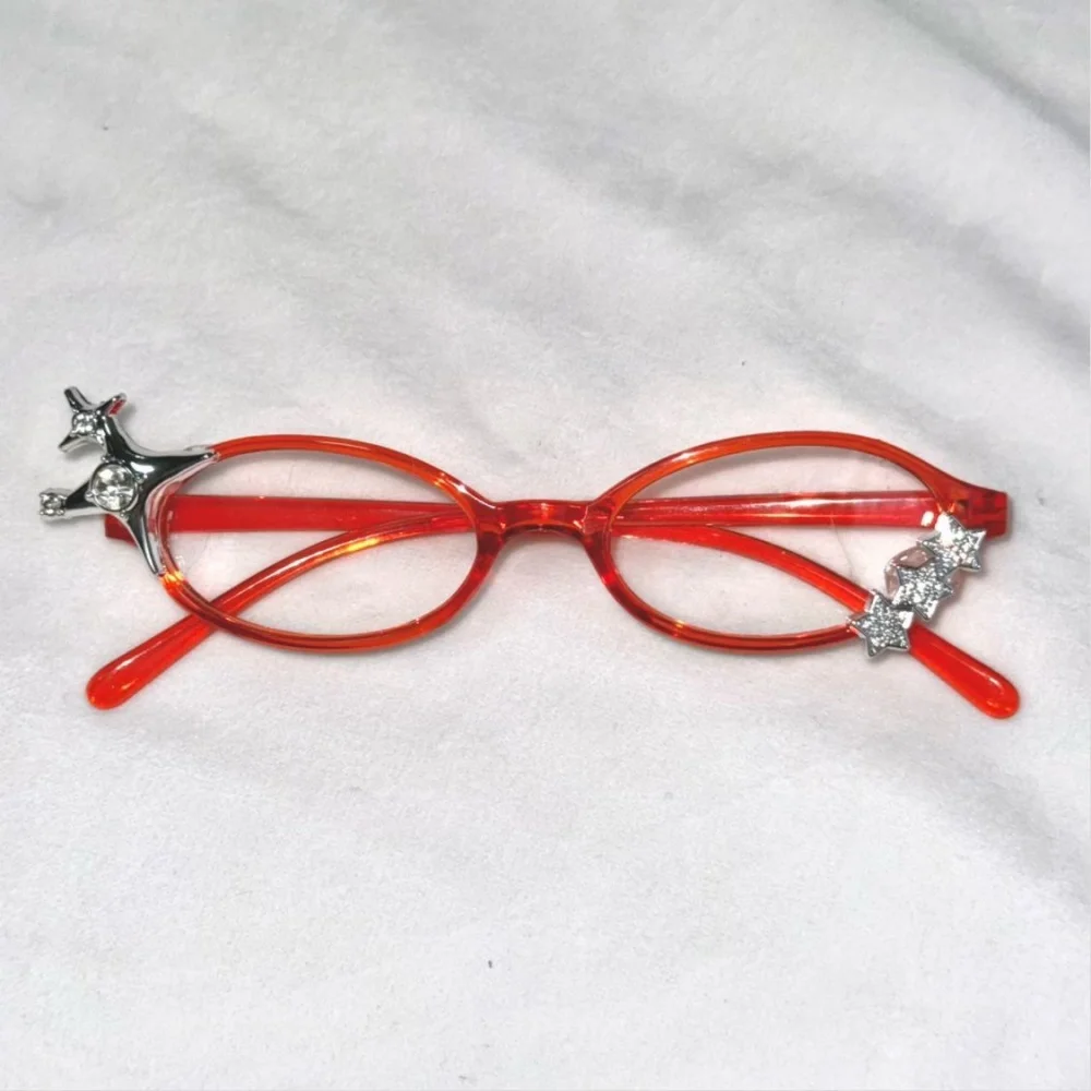 Y2K Star Rhinestone Cat Eye Decor Glasses Eyewear Gothic Sweet Cosplay Party Fashion Photo Prop Girls Subcultural Decoration view 5