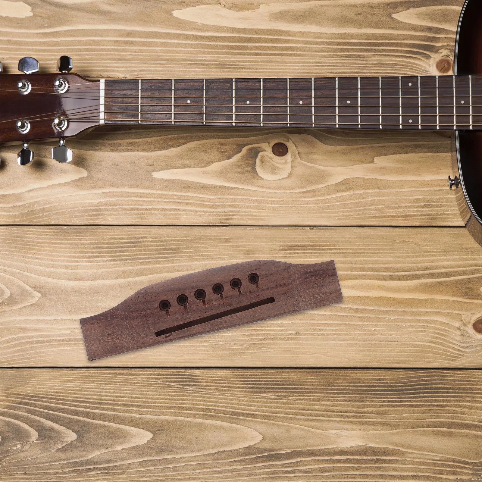 

Wooden Folk Guitar Bridge Replacement Acoustic Guitar Parts Instrument Repair Supplies Sturdy Durable Musical Accessory